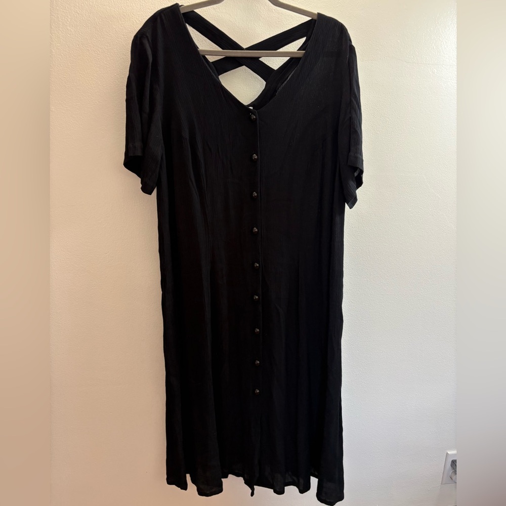 Jamie Brooke Woman Black Gauze Maxi Dress 20